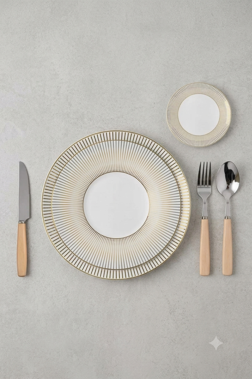 Elite Signature Gold Radiance Fine Bone China Collection